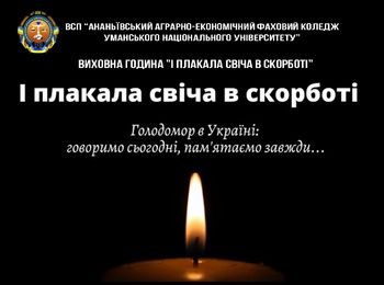  Виховна година "І плакала свіча в скорботі"